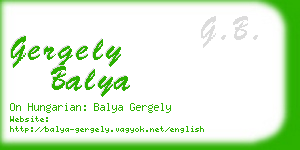 gergely balya business card